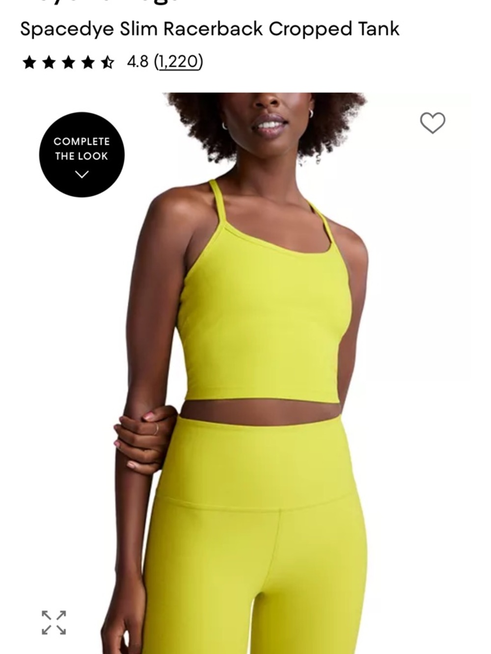 Beyond Yoga Bright Lime Lightweight Cropped Sports Tank